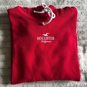 Women Red Logo Hollister Hoodie